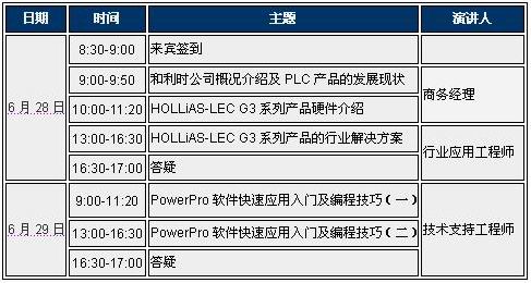 小型一体化PLC技术培训通知 - 和利时 