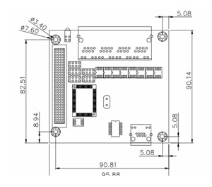 5口10/100mbps pci-104嵌入式交换机主板