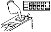按MODE按鈕點(diǎn)亮MODE指示燈·OUT（黃色）。