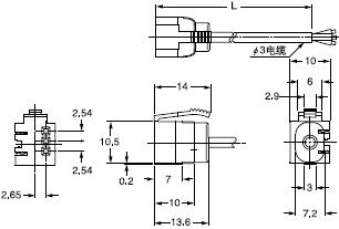 CN-73-C1 CN-73-C2 CN-73-C5 母电缆（另售）