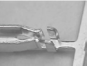 端子的金属触头(×60倍)
