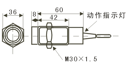 LM30 LJ30A3接近传感器安装尺寸图