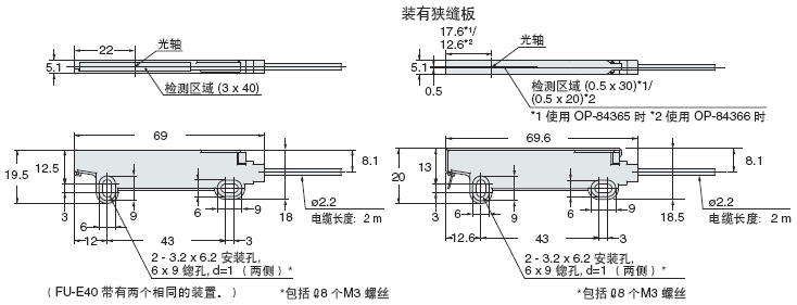 FU-E40 光纤传感器详细信息