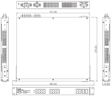 Korenix˼(Ӽ) JetNet 5720G-8P 16+4GʽIEEE802.3at߹PoEҵ̫8 PoE˿