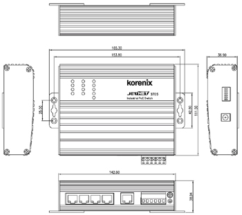 Korenix˼(Ӽ) JetNet 3705/3705-w 5ڷ͹ҵPoE̫罻