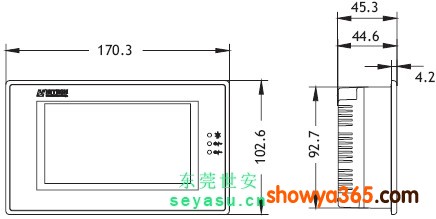 S6500S人机界面尺寸图