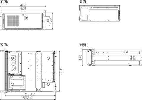 深圳华北工控有限公司产品-4u 平门多硬盘机箱