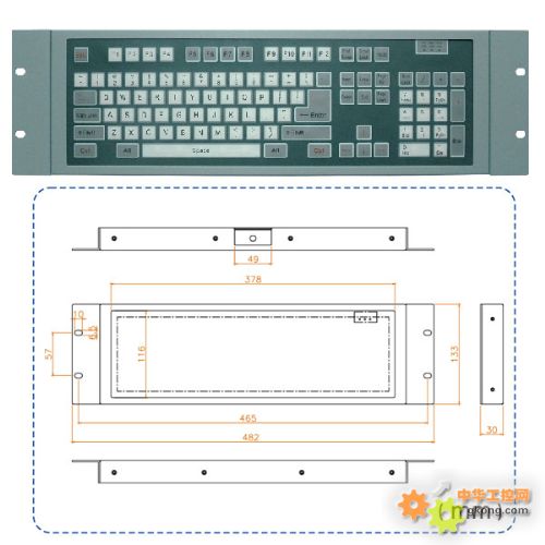 PIK-220W 工业键盘