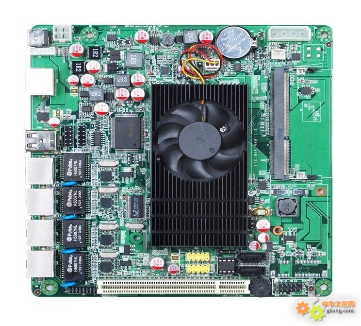 atom凌动d525miniitx主板板载12vdc电源4千兆网卡